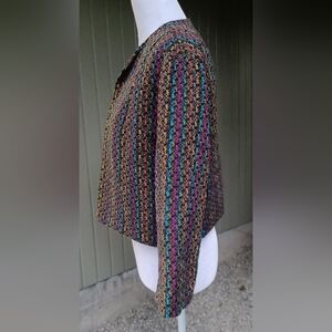 Vintage Mod Colorful Knit Lined Jacket